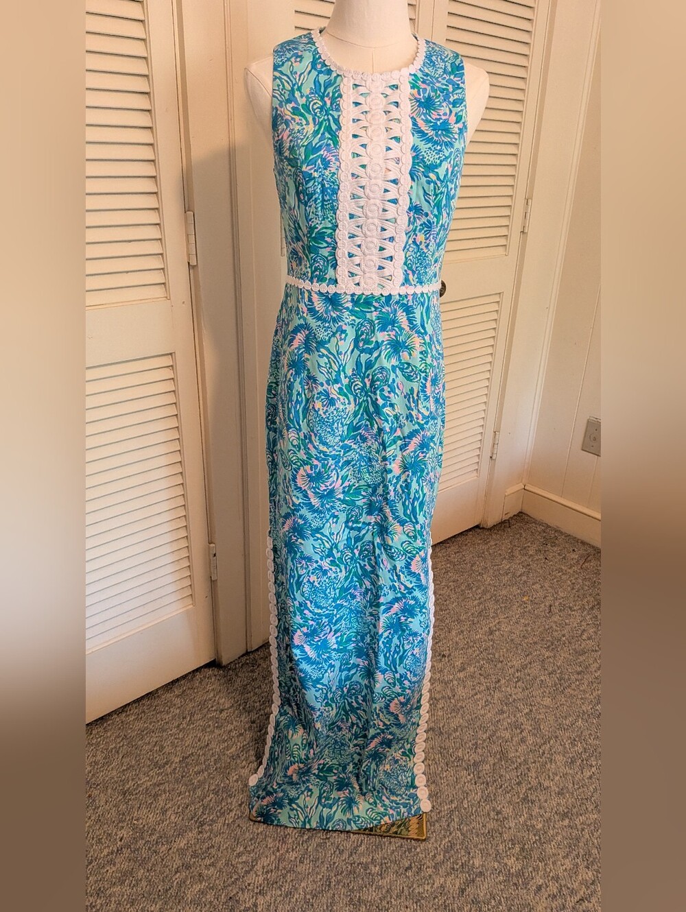 Lily Pulitzer Ashler Stretch Maxi Shift Dress Like New